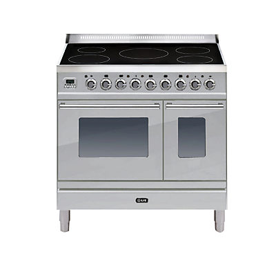 ILVE PDWI90E3 Roma Induction Freestanding Range Cooker Stainless Steel